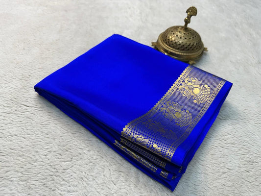 Pure Mysore Silk Gandaberundha Saree