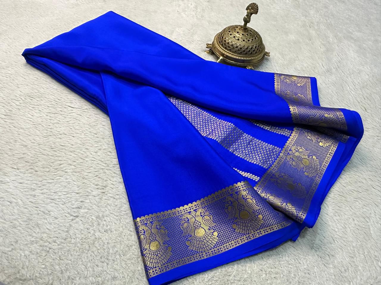 Pure Mysore Silk Gandaberundha Saree