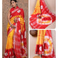 Ajrakh printed saree