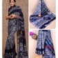 Ajrakh prints kolkata linen cotton saree