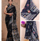 Ajrakh prints kolkata linen cotton saree