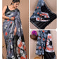 Ajrakh prints kolkata linen cotton saree