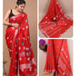 Ajrakh prints kolkata linen cotton saree