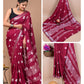 Ajrakh and Light Weight Linen Cotton Saree