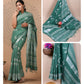 Ajrakh and Light Weight Linen Cotton Saree