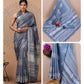 Ajrakh and Light Weight Linen Cotton Saree