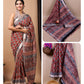 Ajrakh and Light Weight Linen Cotton Saree