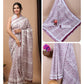 Ajrakh and Light Weight Linen Cotton Saree