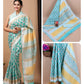 Ajrakh and Light Weight Linen Cotton Saree