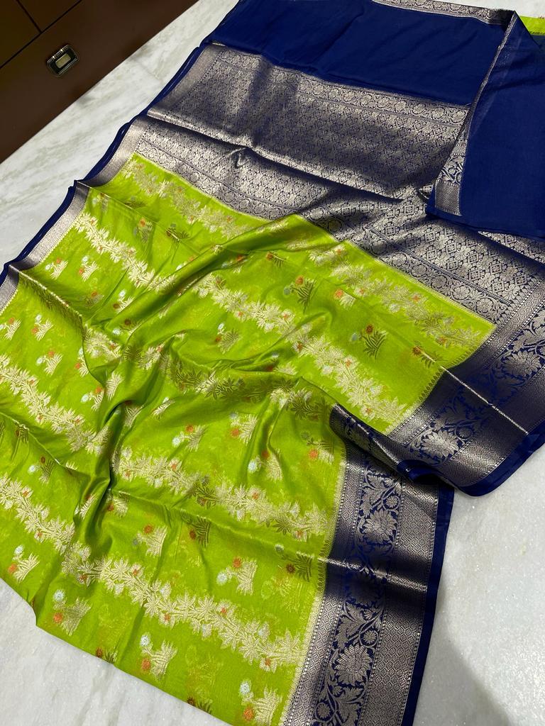 Alfi Meenakari Banarasi Saree