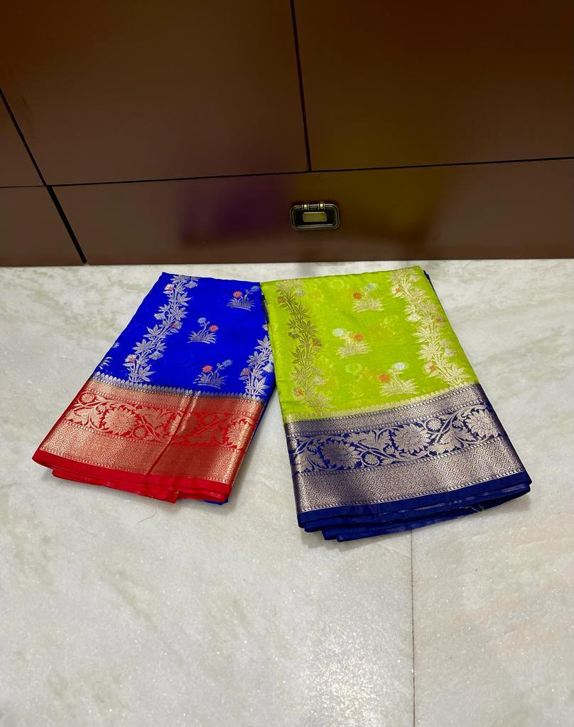 Alfi Meenakari Banarasi Saree