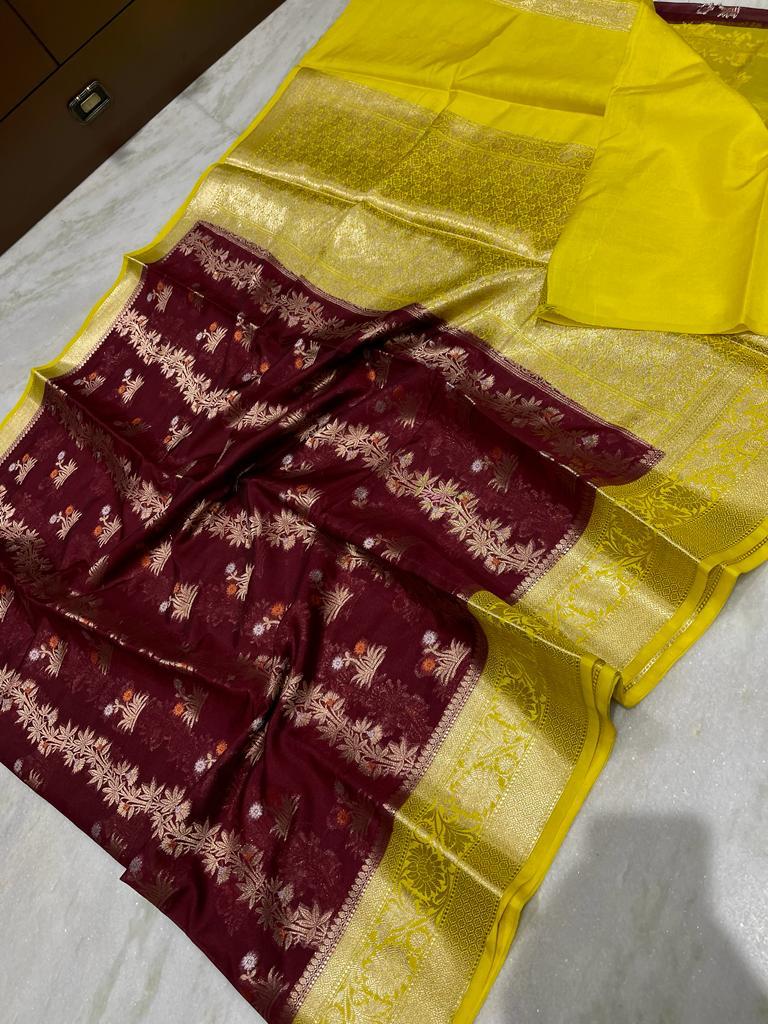 Alfi Meenakari Banarasi Saree