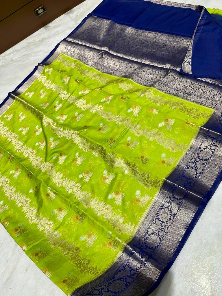 Alfi Meenakari Banarasi Saree