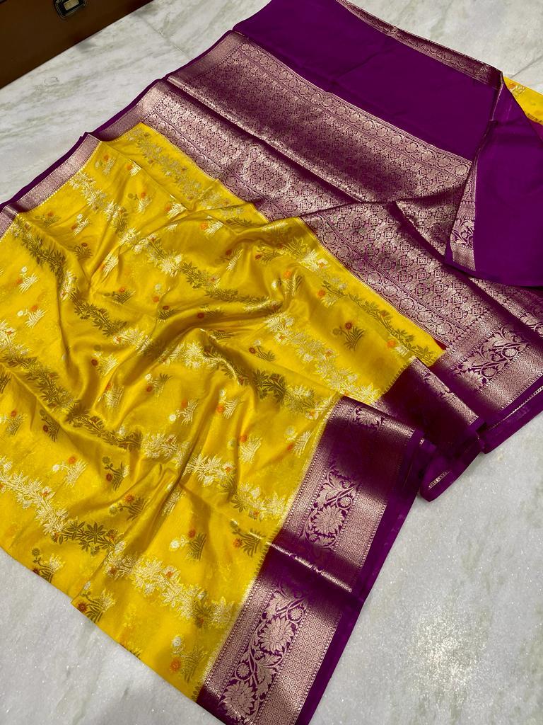 Alfi Meenakari Banarasi Saree