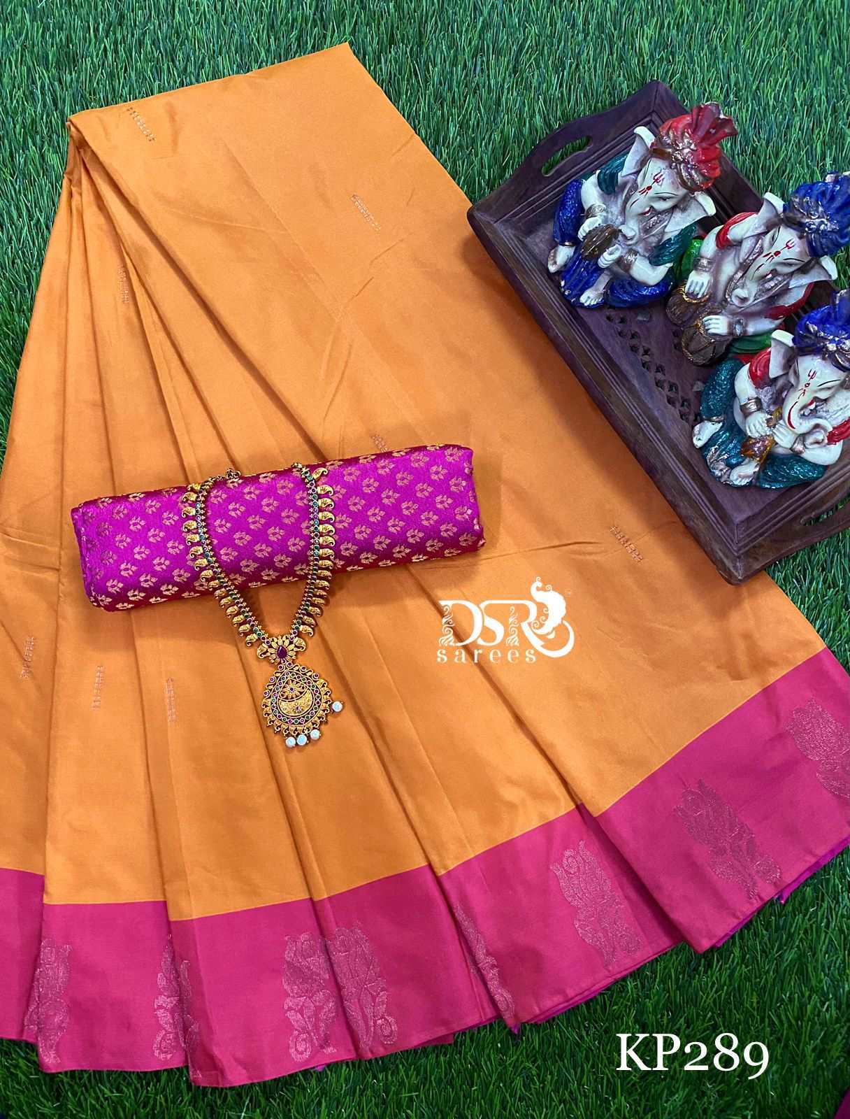 Arani pattu silky soft contrast border saree