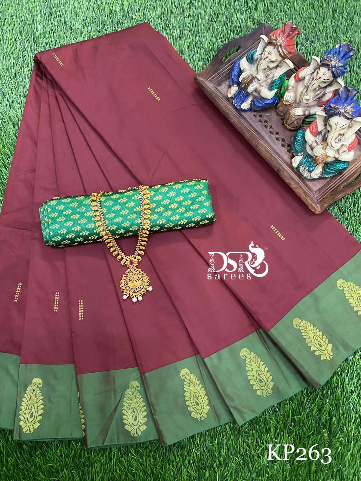 Arani pattu silky soft contrast border saree