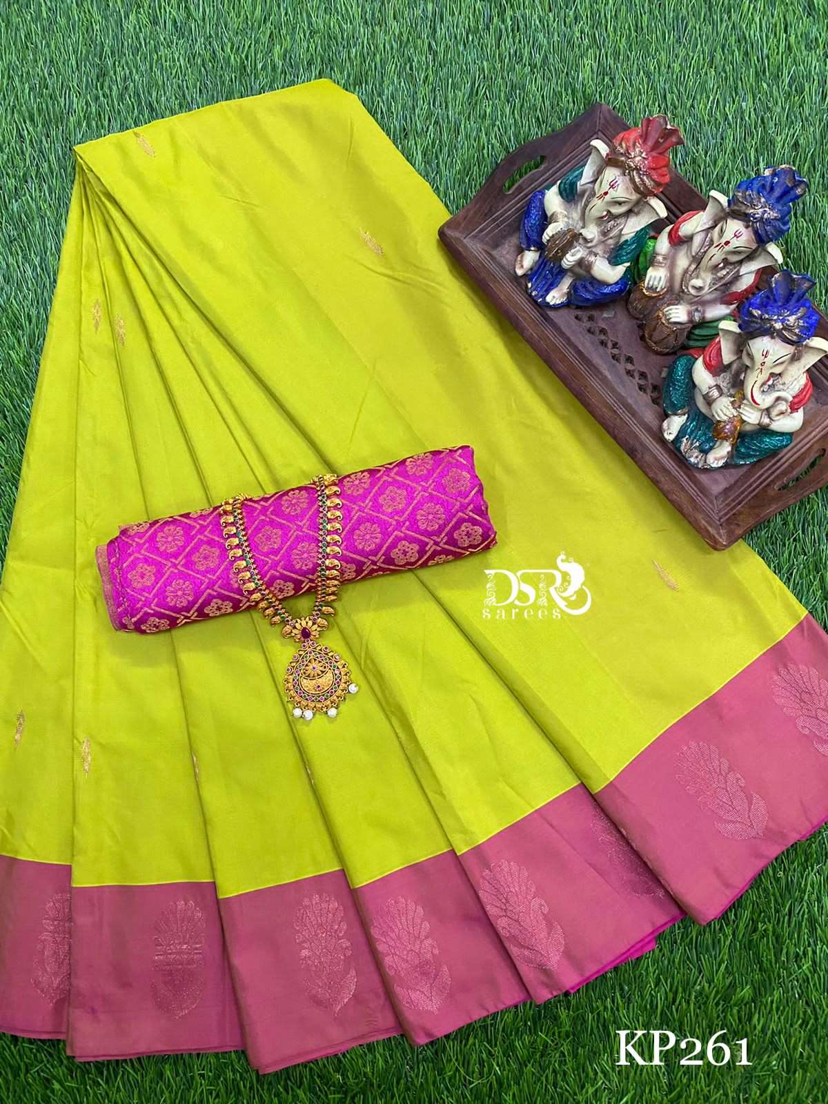 Arani pattu silky soft contrast border saree