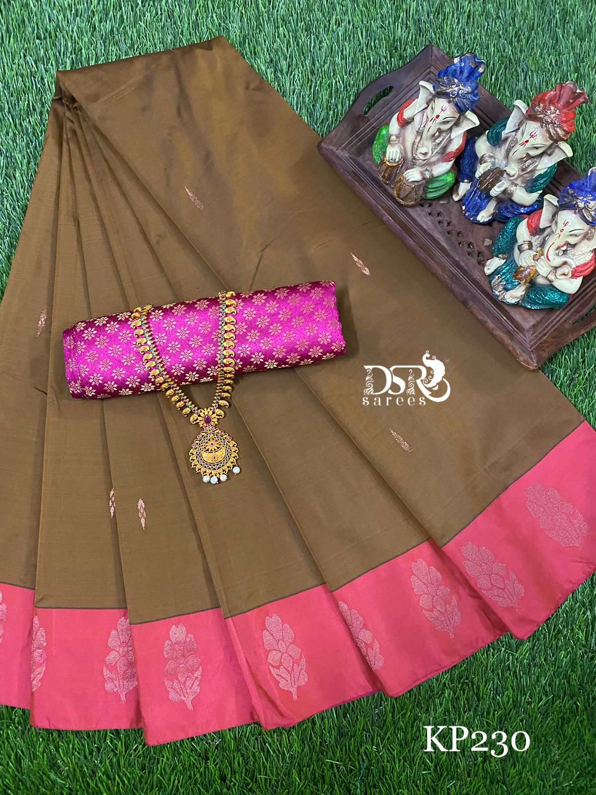 Arani pattu silky soft contrast border saree