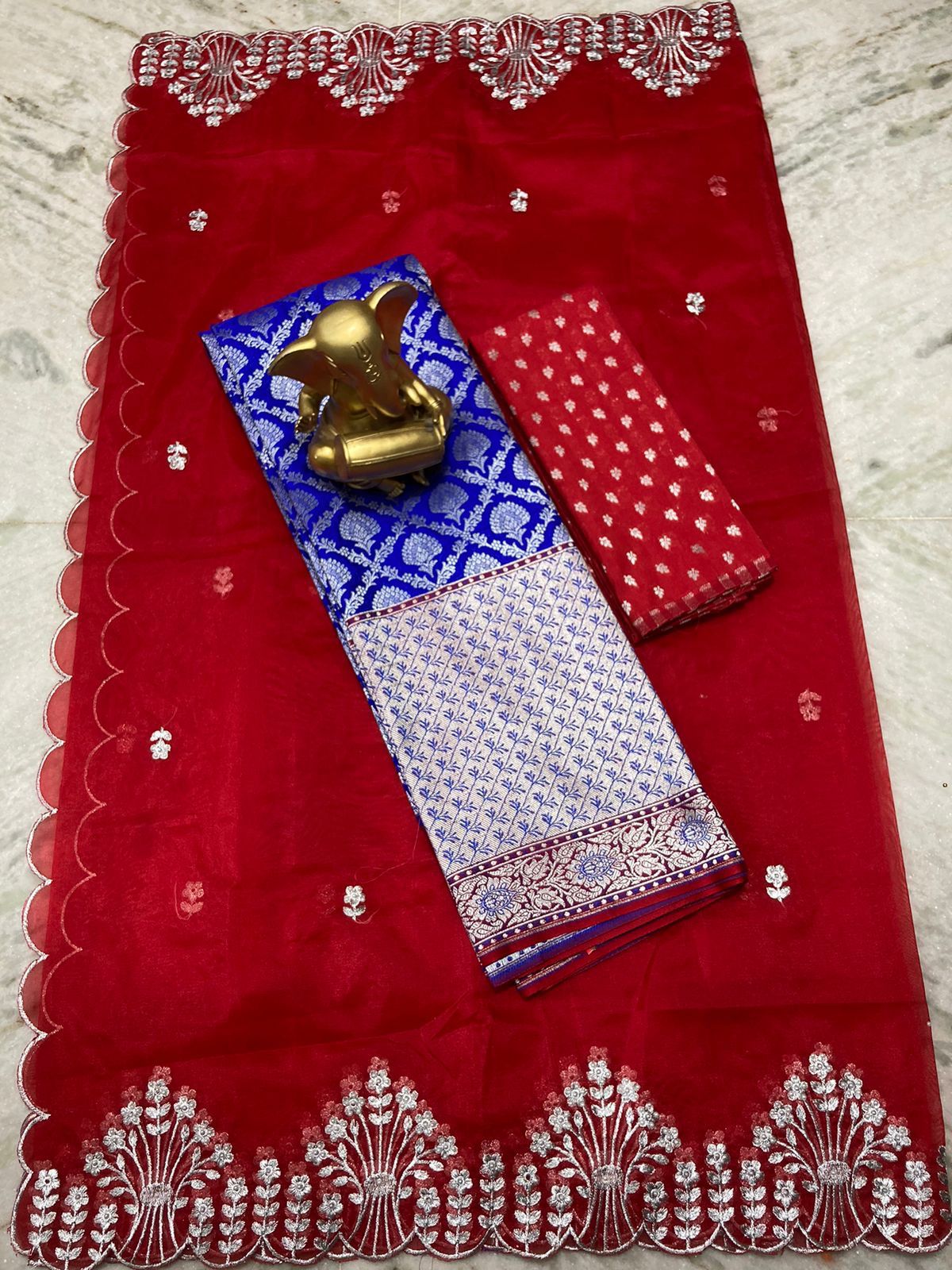 Banaras silk lehenga material