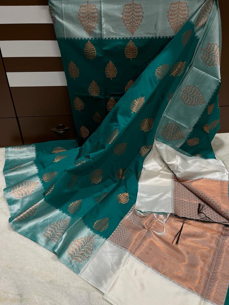 Banarasi Alfa Butta Soft Silk Saree