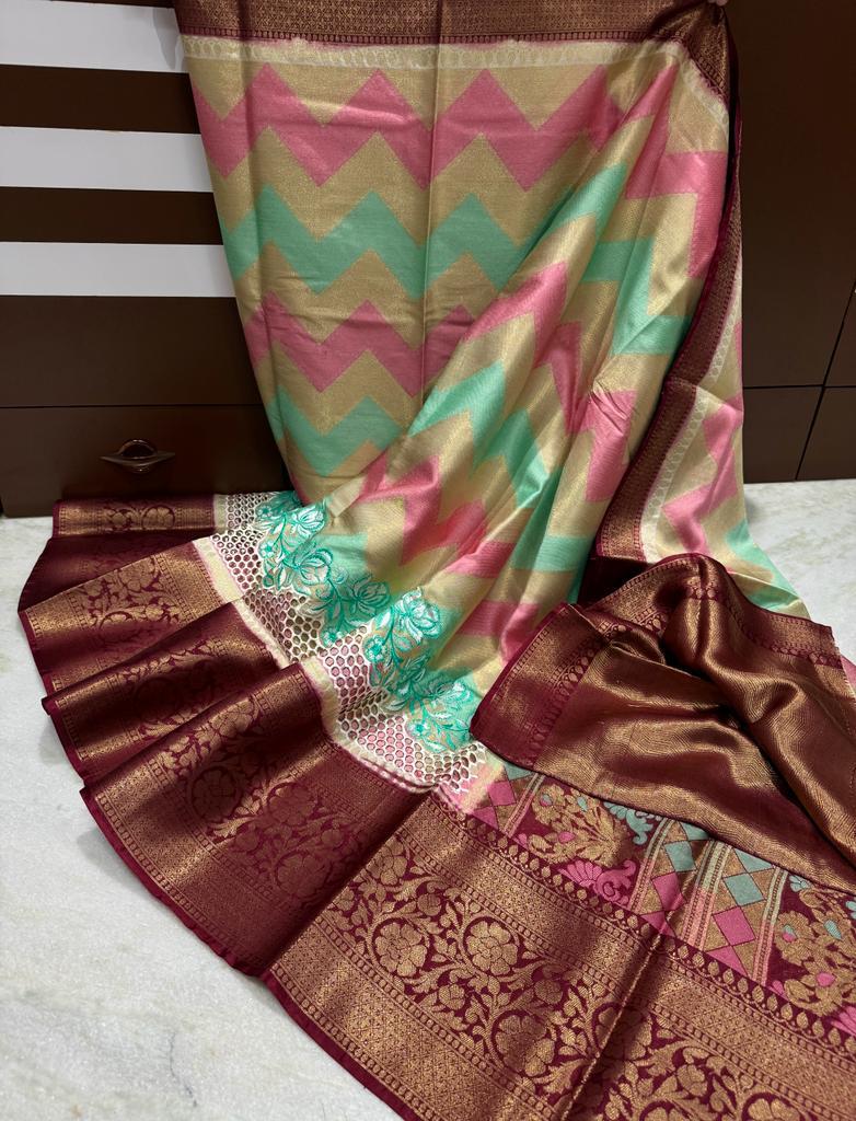 Banarasi Dyable Warm Soft Saree