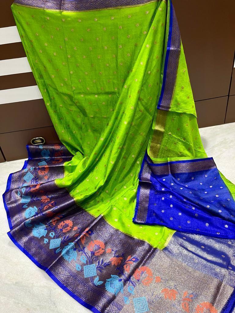 Banarasi Dyable Warm Soft Silk Saree