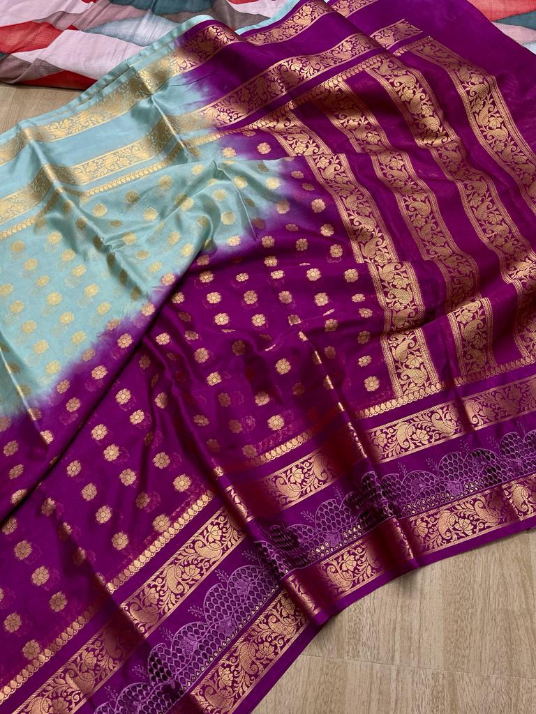 Banarasi Embroidery Work With Cutwork Saree