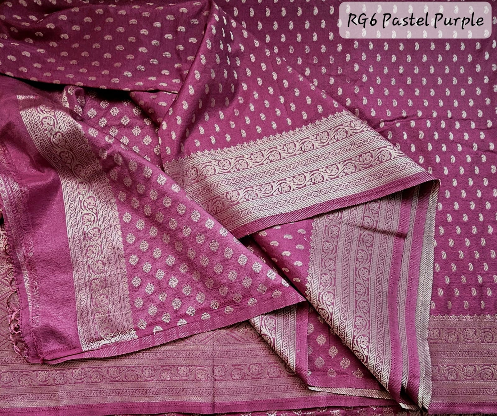 Banarasi Georgette Rasberry Zari Soft Silk Saree