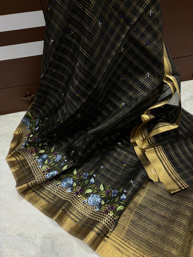 Banarasi Kora Organza Silk Saree, 5.5 m (separate blouse piece) at Rs 1499  in Gurugram