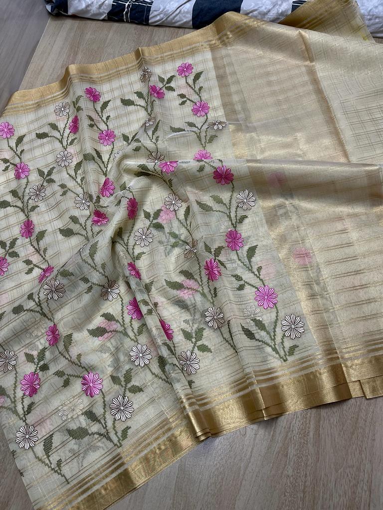 Banarasi Kora Organza Soft Saree