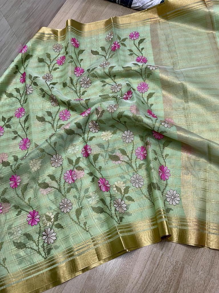 Banarasi Kora Organza Soft Saree