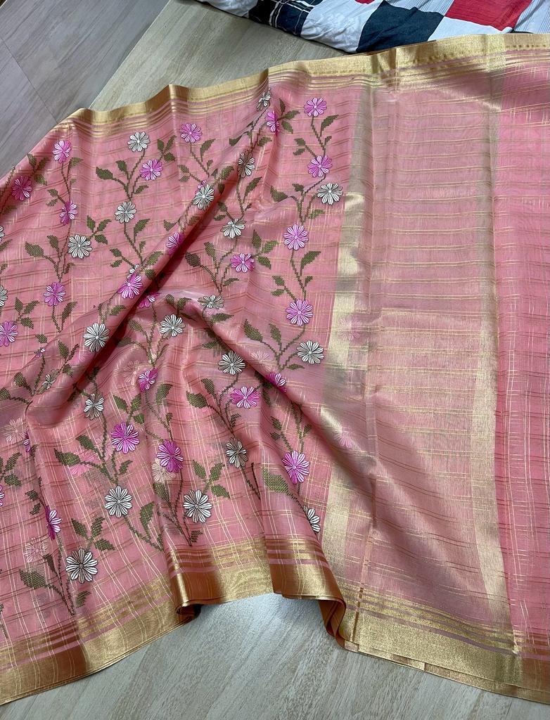 Banarasi Kora Organza Soft Saree