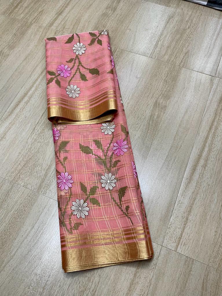 Banarasi Kora Organza Soft Saree