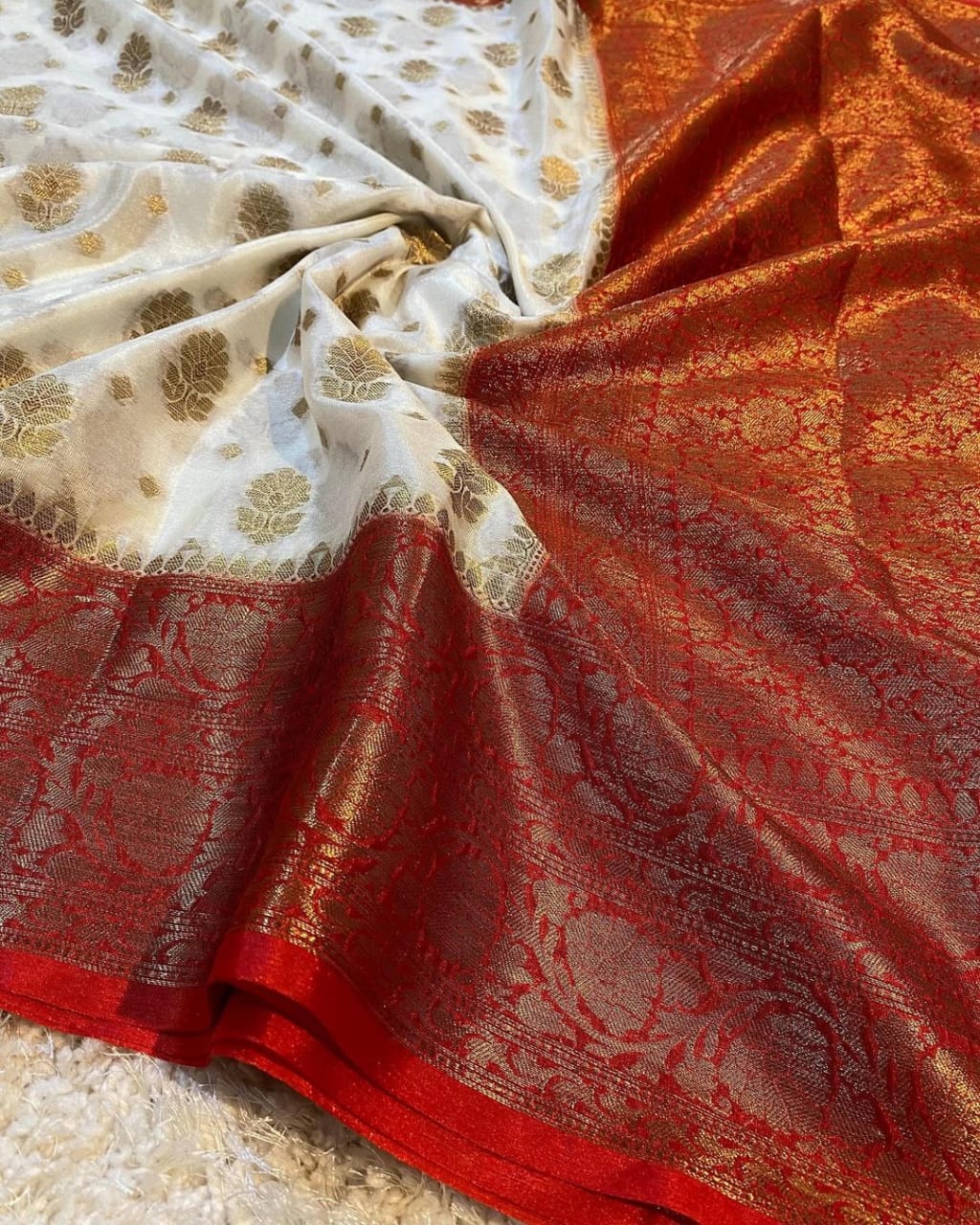 Banarasi Silk Saree with Designer Blouse Set