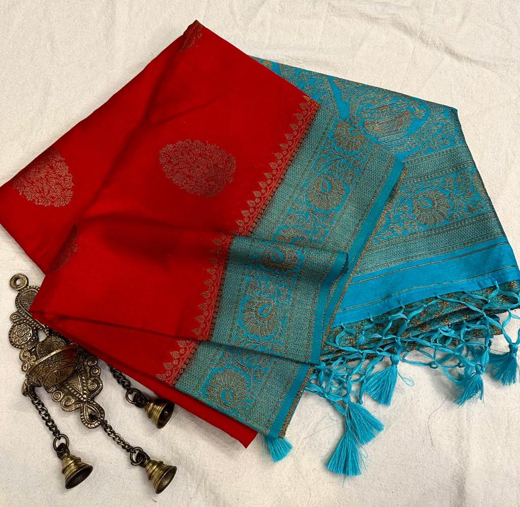 Banarasi soft silk cotton silk saree