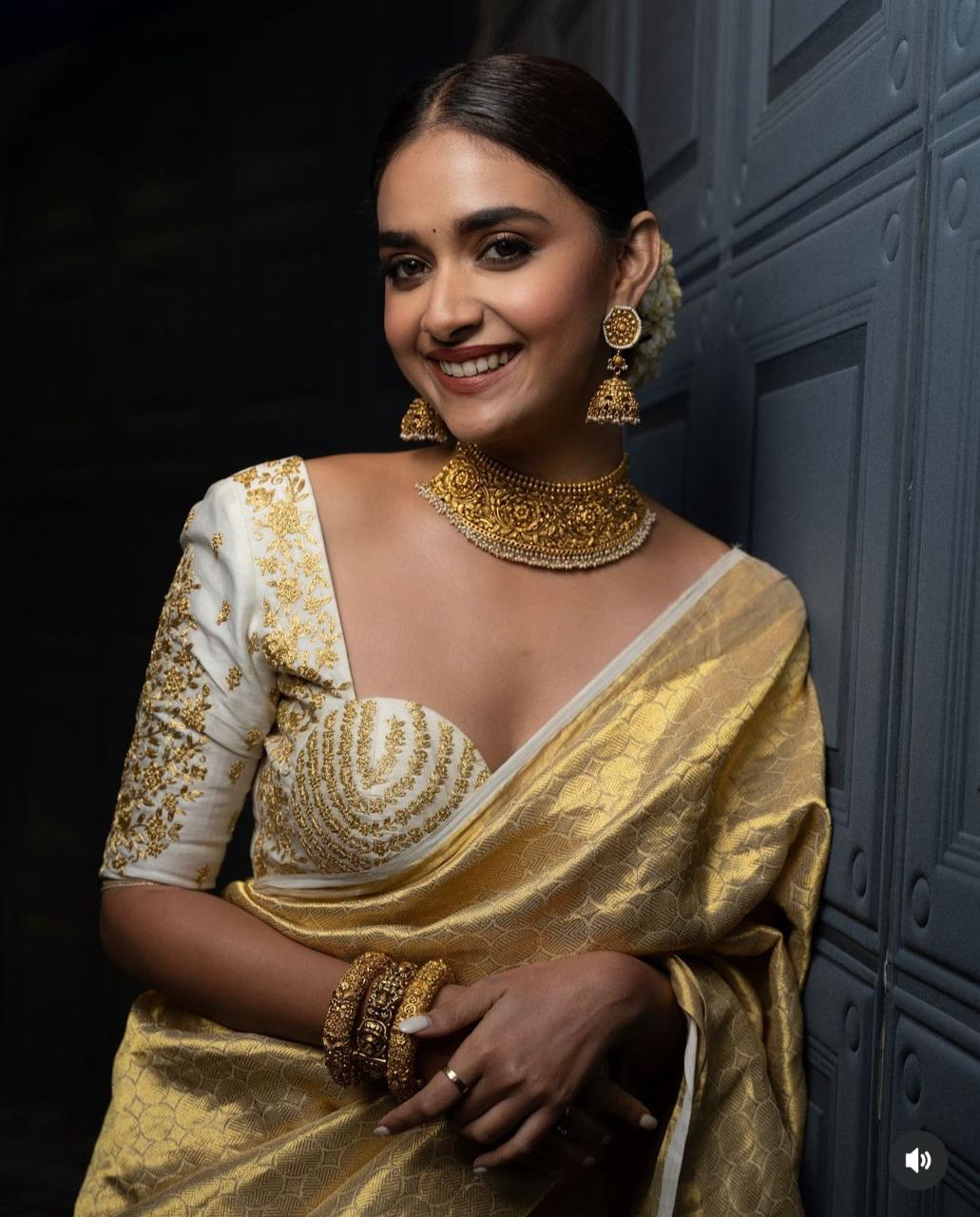 Celebrity Inspired Banarasi Tissue Saree