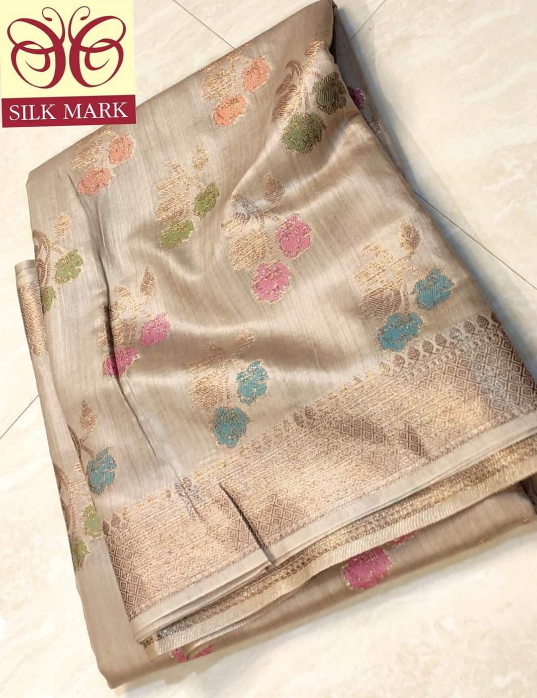 Purely handwoven bhagalpuri tussar silk saree