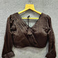 Blouse Has Two Tone Heavy Georgette Shining Material