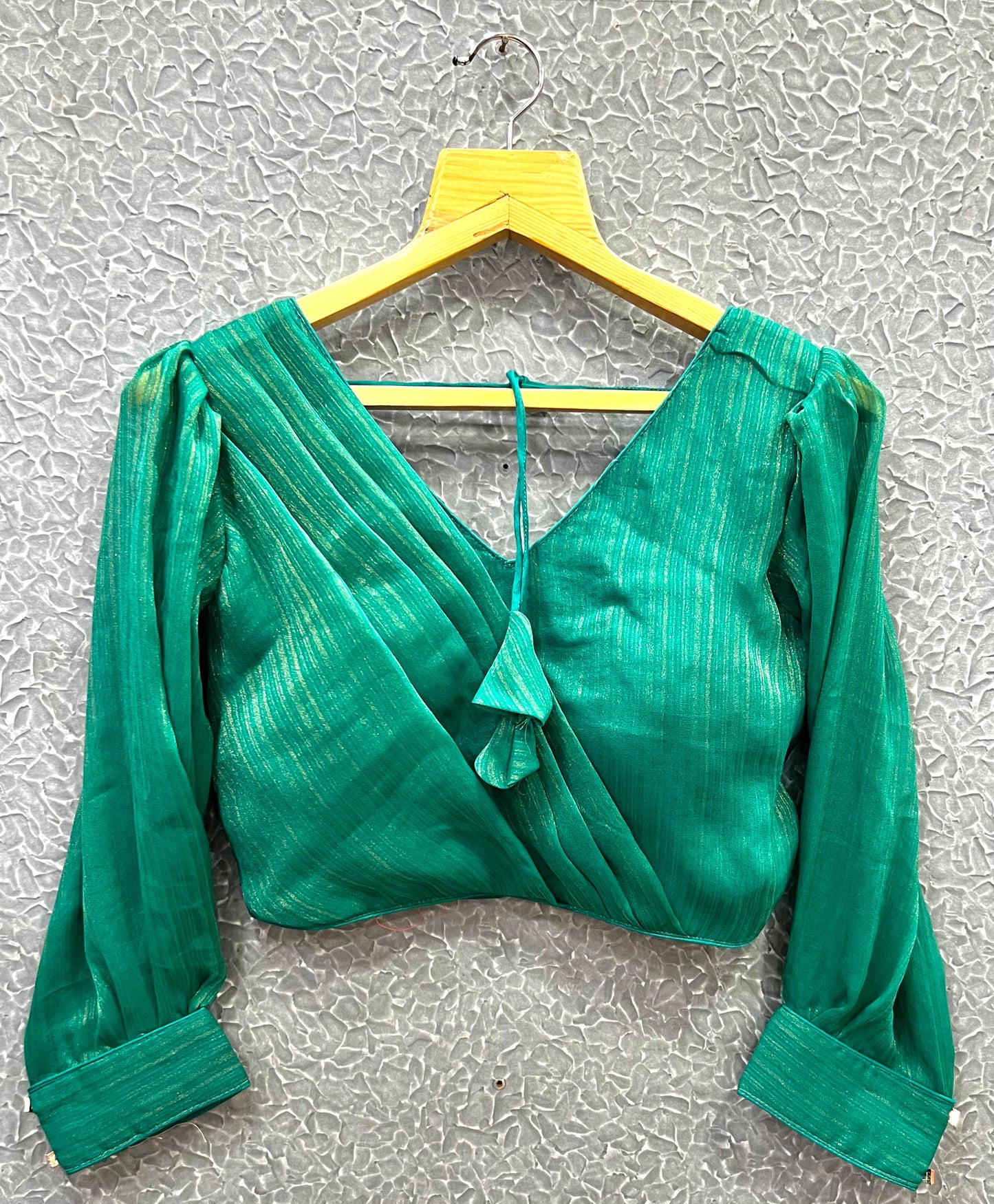 Blouse Has Two Tone Heavy Georgette Shining Material