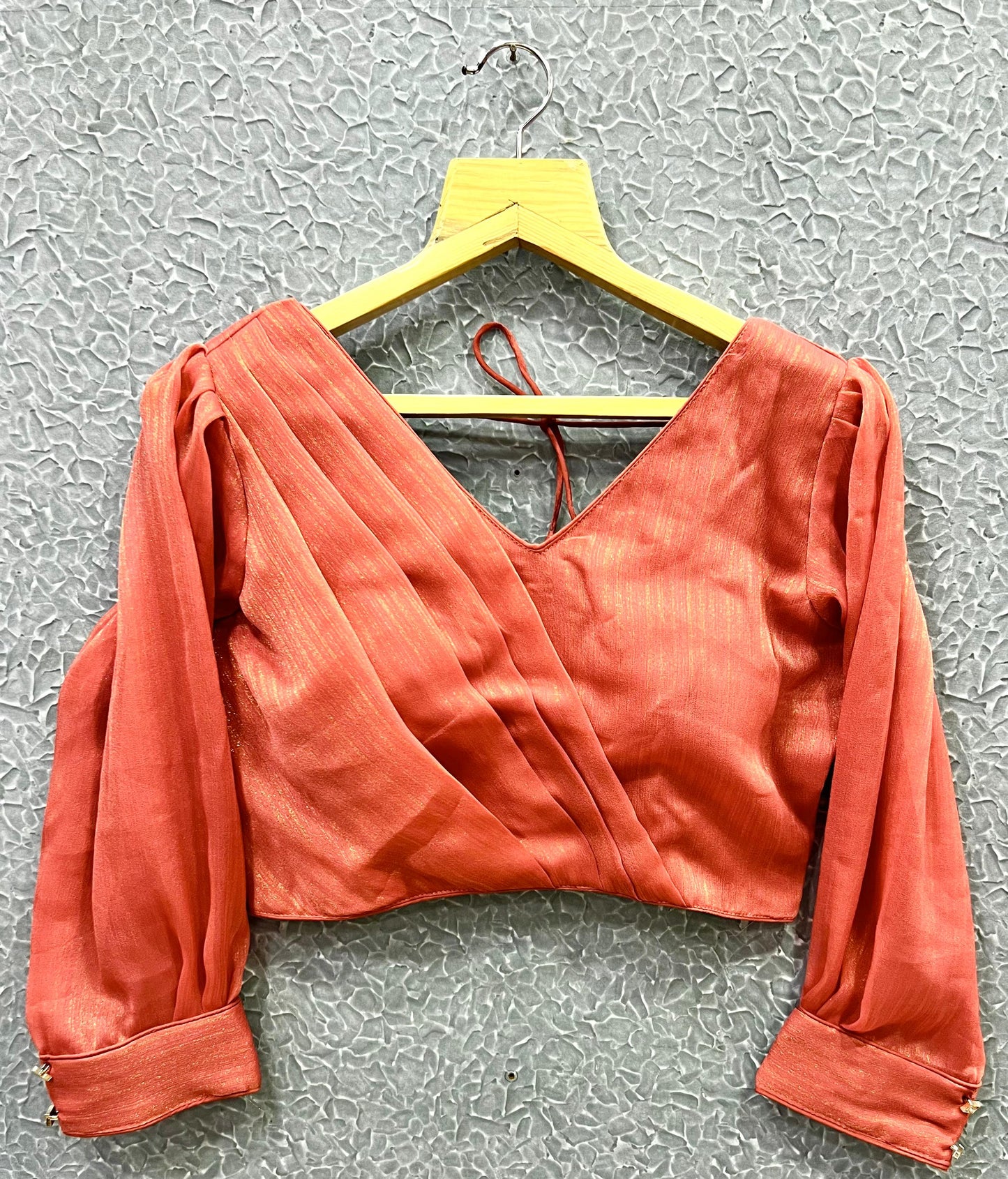 Blouse Has Two Tone Heavy Georgette Shining Material