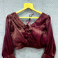 Blouse Has Two Tone Heavy Georgette Shining Material