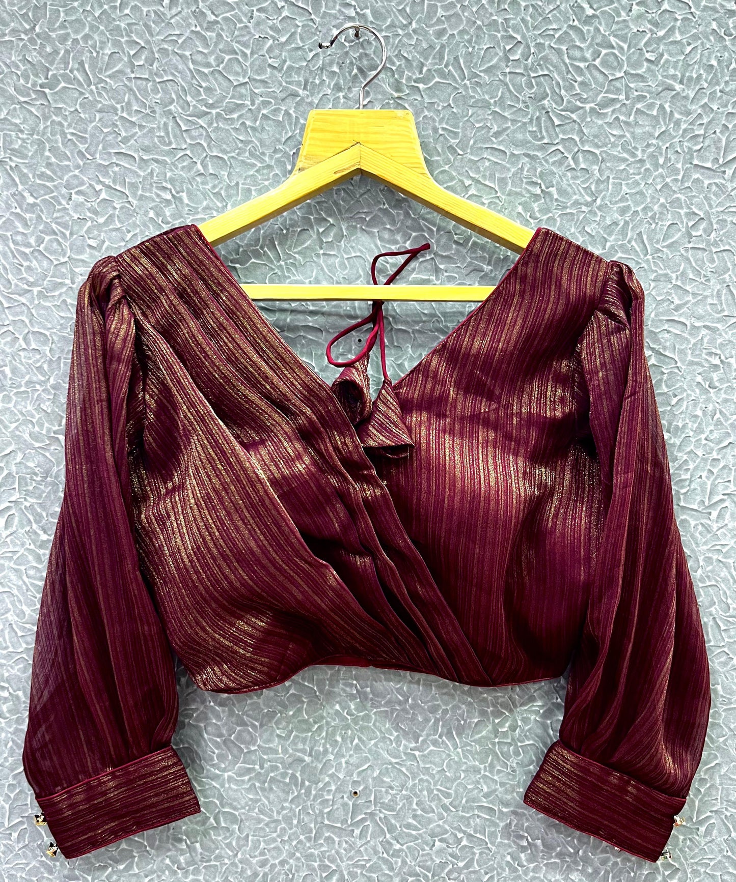 Blouse Has Two Tone Heavy Georgette Shining Material