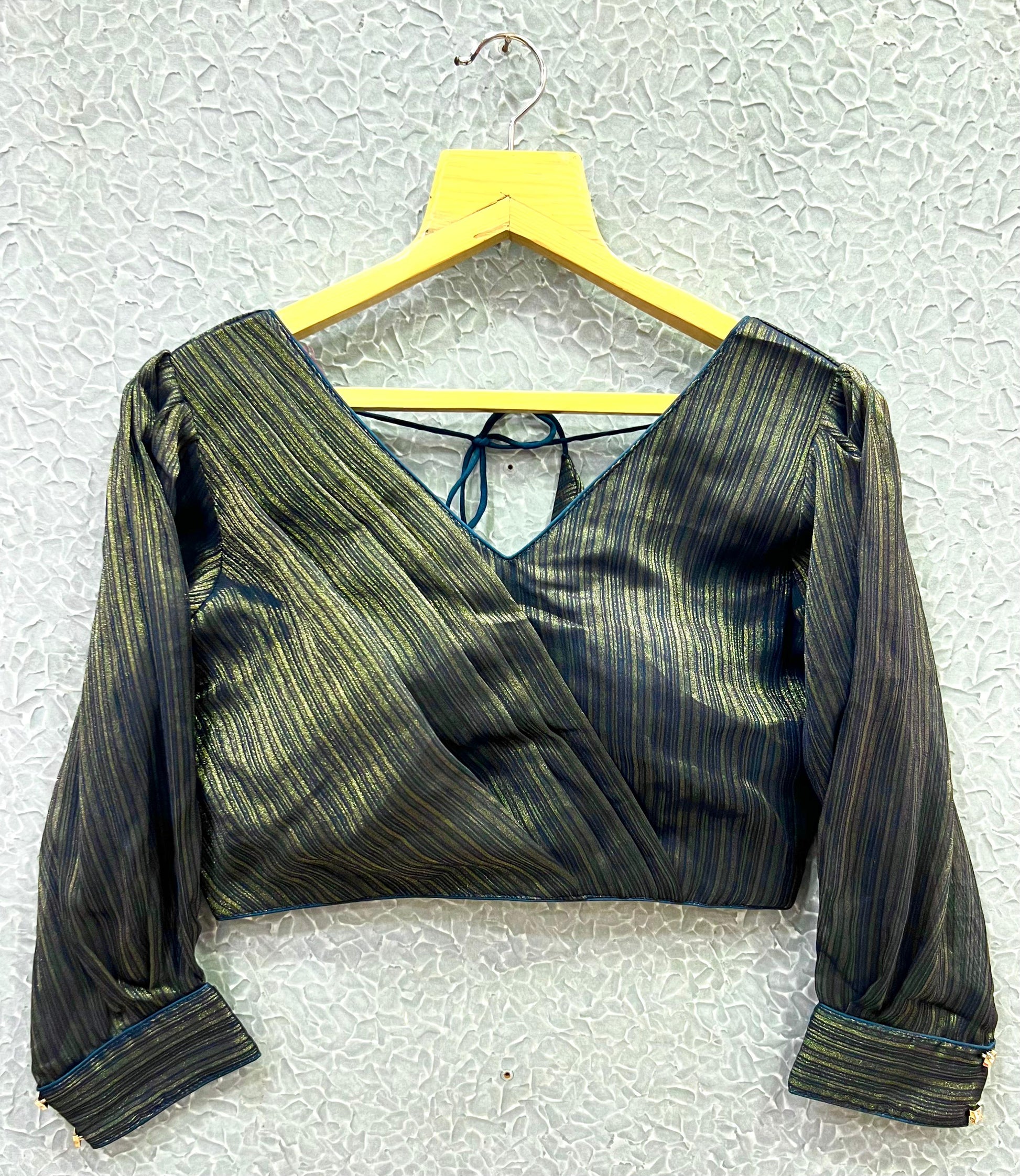 Blouse Has Two Tone Heavy Georgette Shining Material