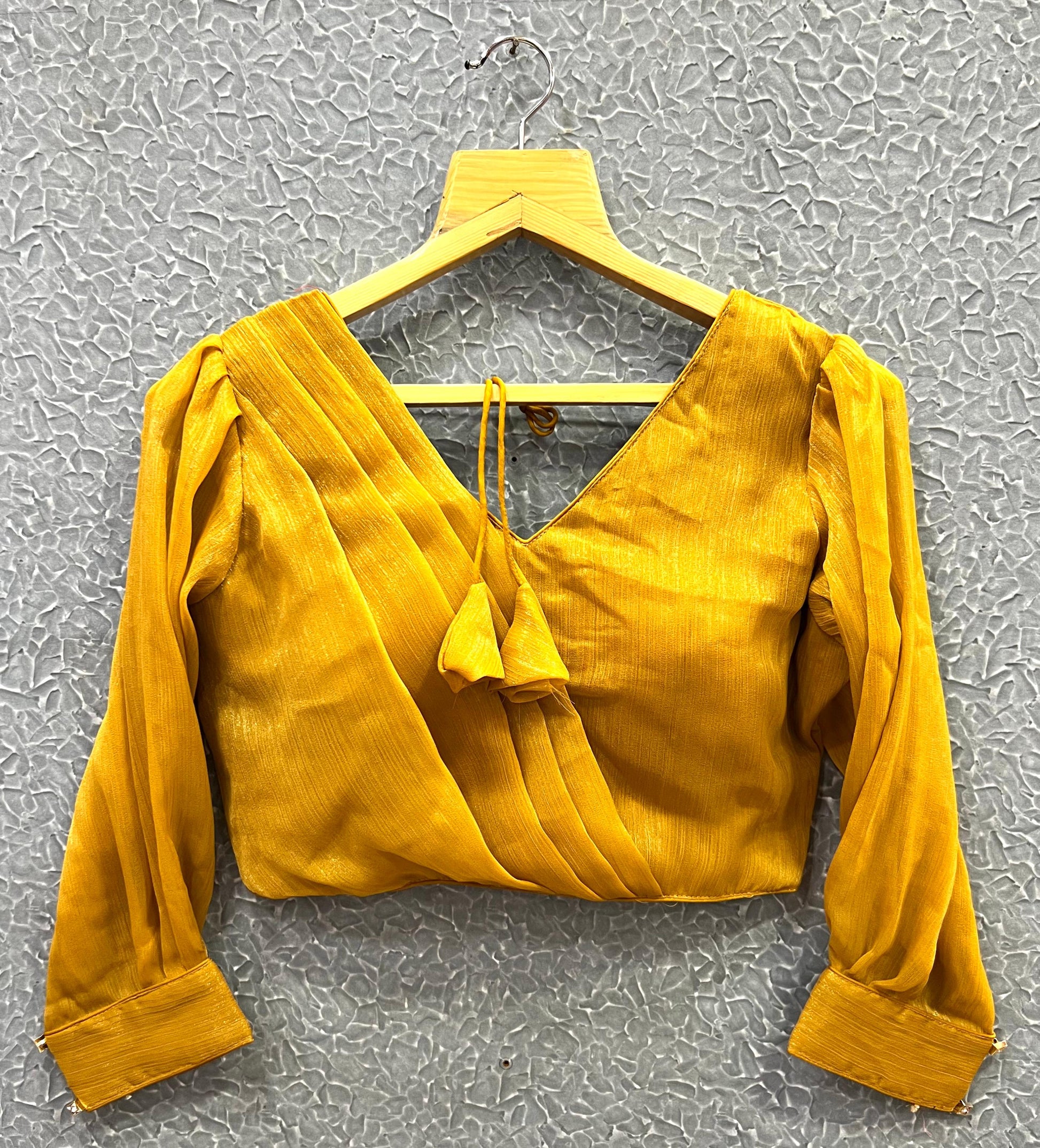 Blouse Has Two Tone Heavy Georgette Shining Material