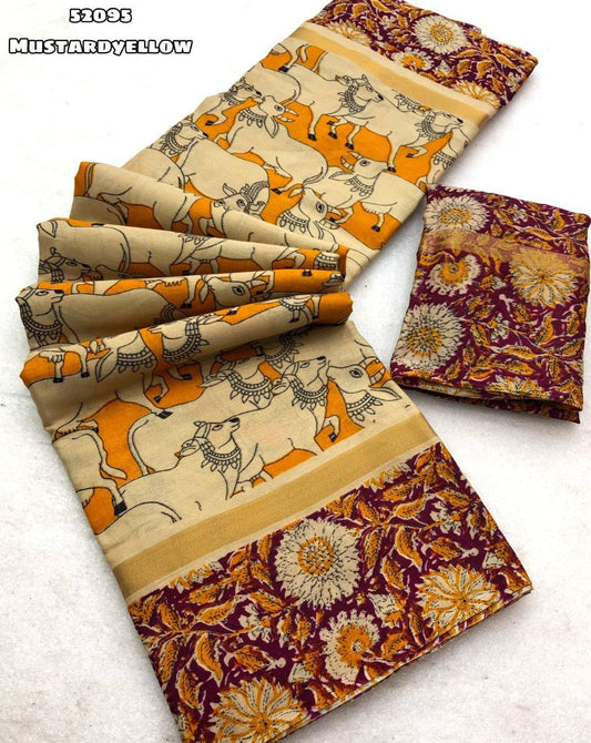 Chanderi banarasi silk with intricate kanchi border saree