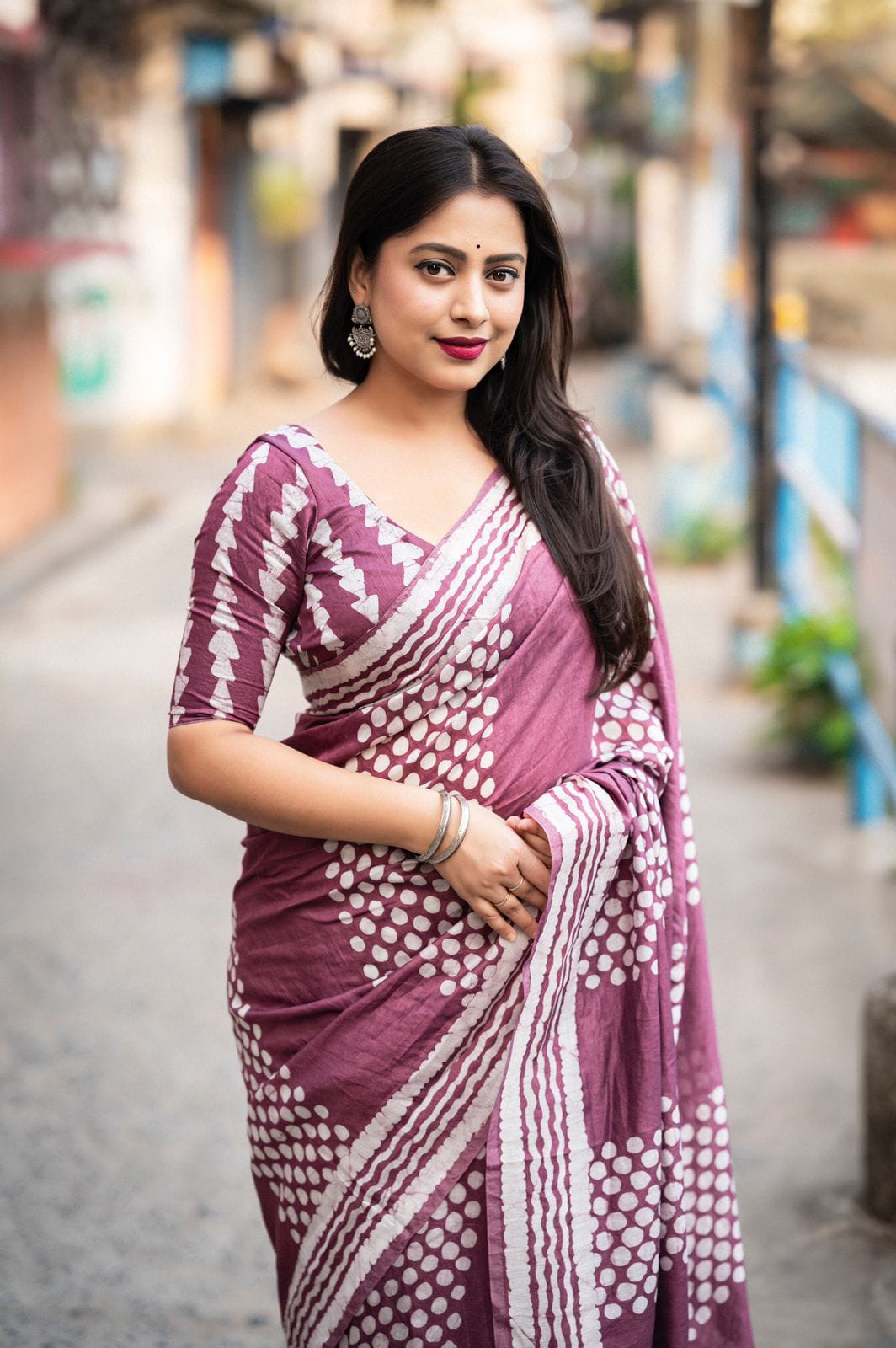 Chanderi Batik Printed Cotton Saree