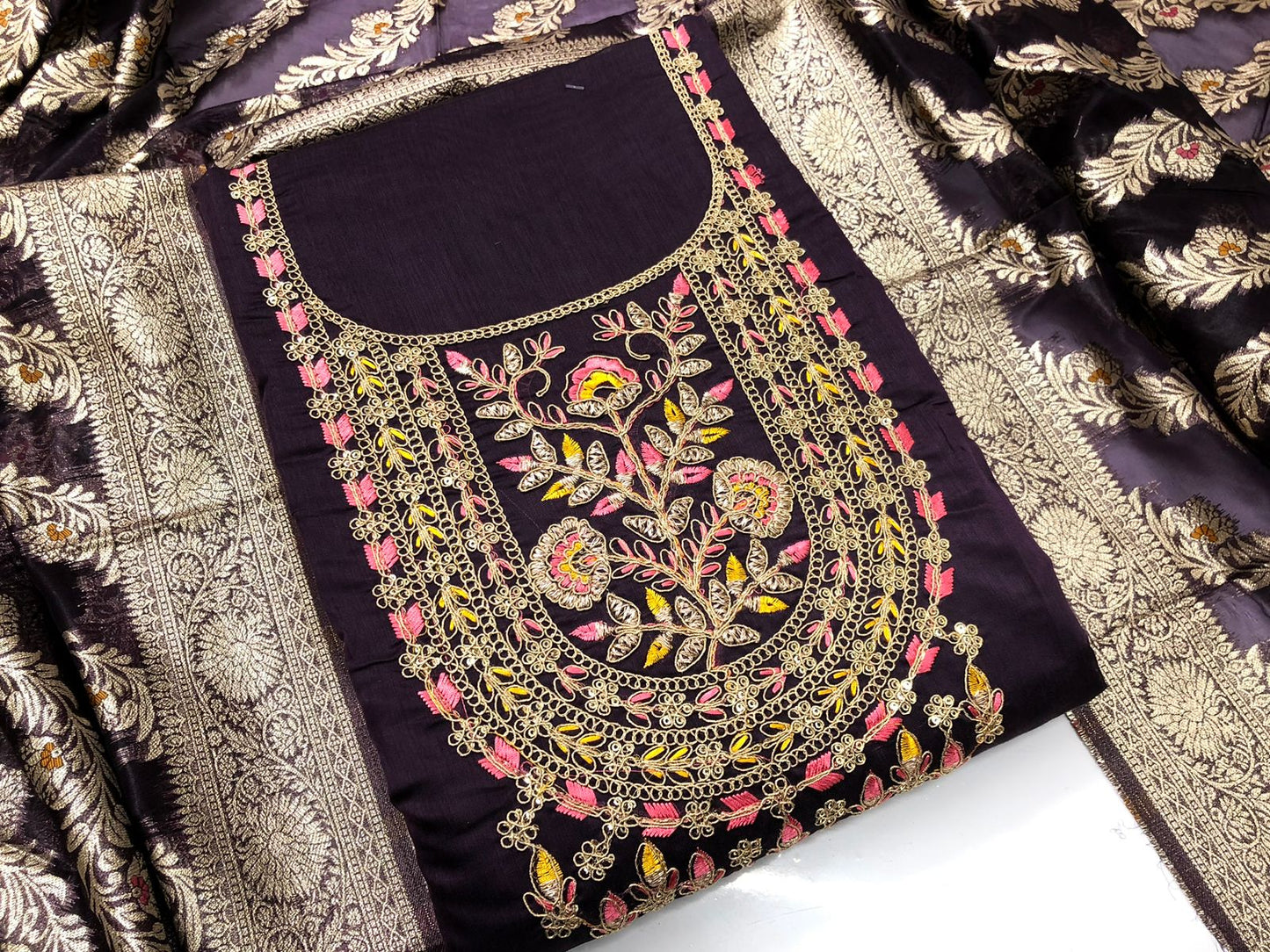 Chanderi Soft Silk Dress Material