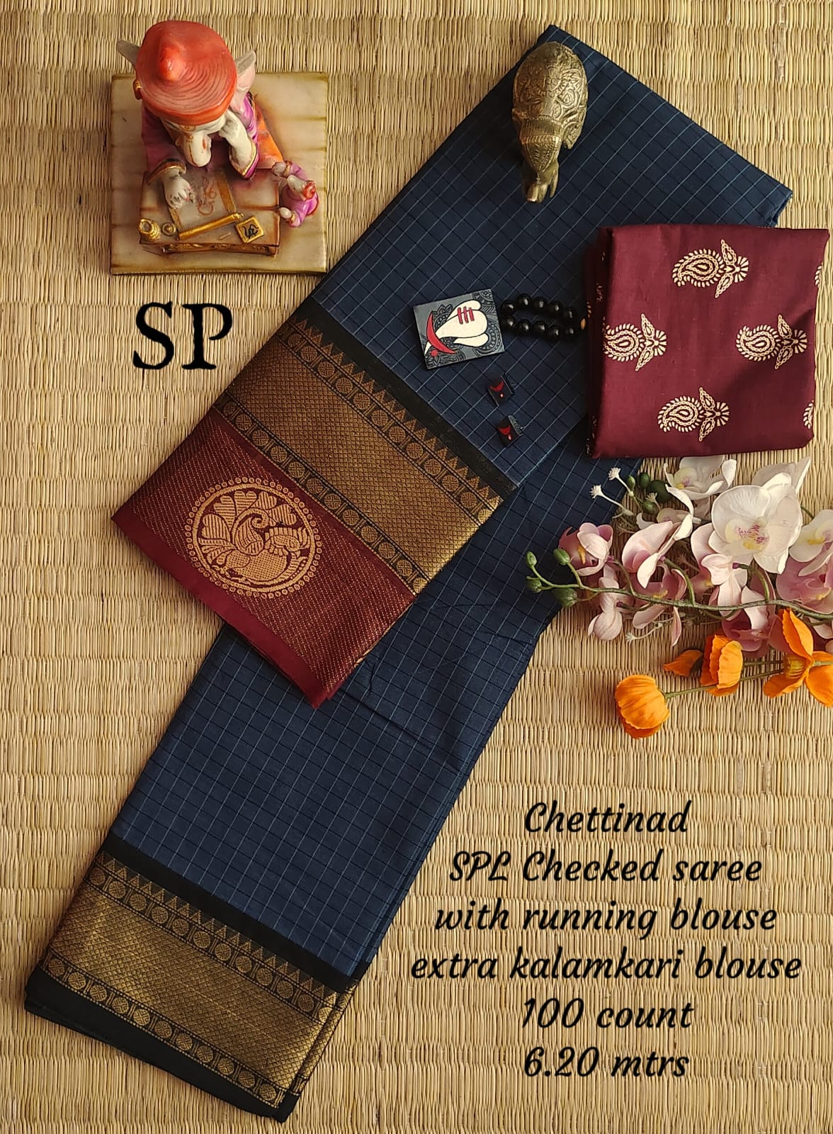 Multi Plain Chettinad Cotton Checked Saree With Cotton Blouse, Construction  Type: Machine at Rs 600/piece in Coimbatore