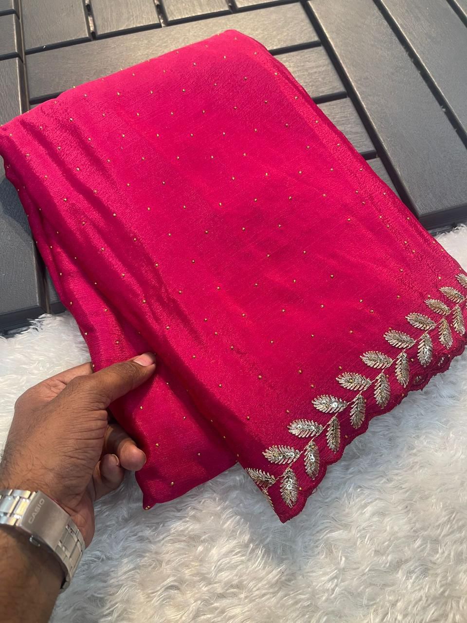 Chinon creap saree