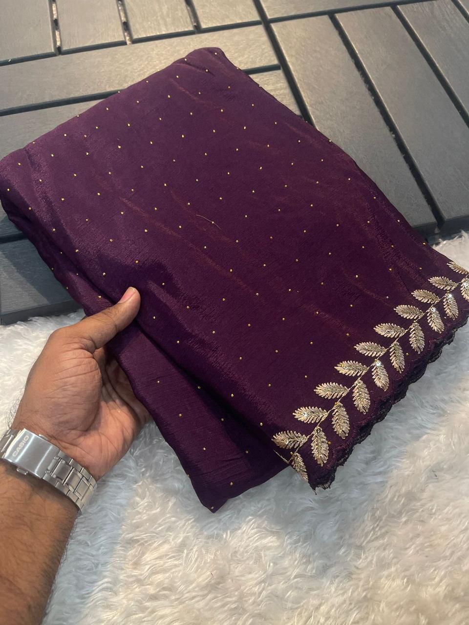 Chinon creap saree